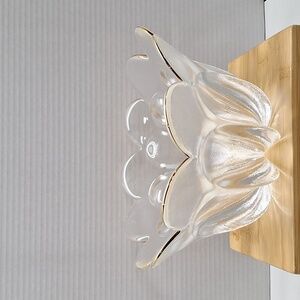 #AEX Walther Glass tulip shaped bowl with gold trim